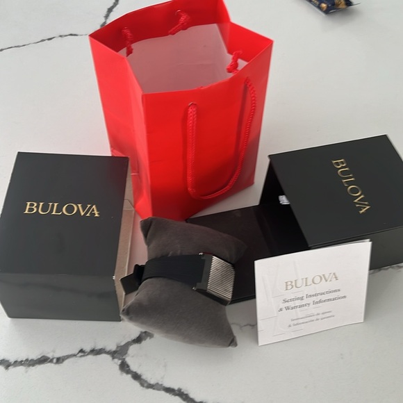 BULOVA Computron  LED Digital Watch Black Men Watch Japan - Picture 3 of 9